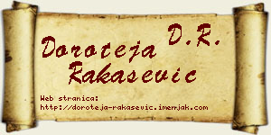 Doroteja Rakašević vizit kartica